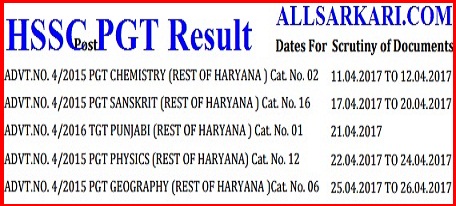 HSSC PGT Result